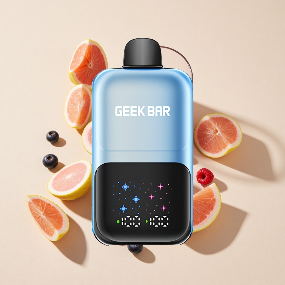 תות כחול פטל GEEK BAR 2GO סדרה כפולה 50000 שאיפות סוללה נטענת