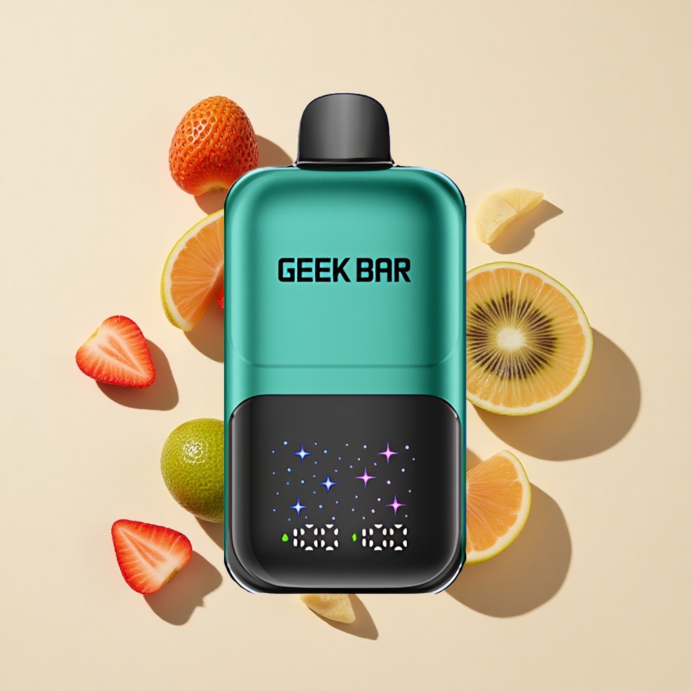 תות וקיווי GEEK BAR 2GO סדרה כפולה 50000 שאיפות סוללה נטענת