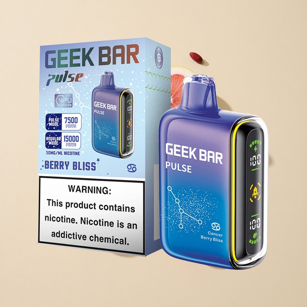 ענבים ותפוחים GEEK BAR Pulse 15,000 שאיפות Zodiac Edition 16ML נוזל 5% ניקוטין 650 mAh