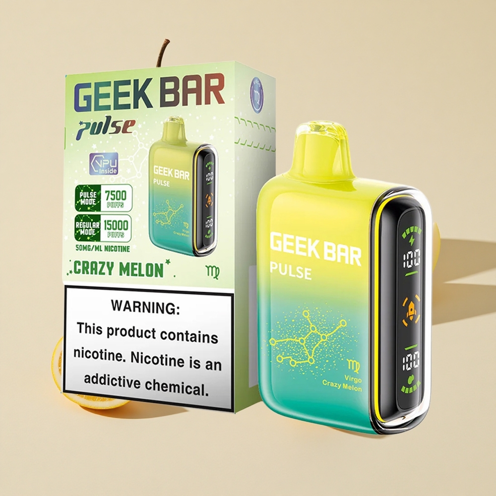 ענבים ותפוחים GEEK BAR Pulse 15,000 שאיפות Zodiac Edition 16ML נוזל 5% ניקוטין 650 mAh