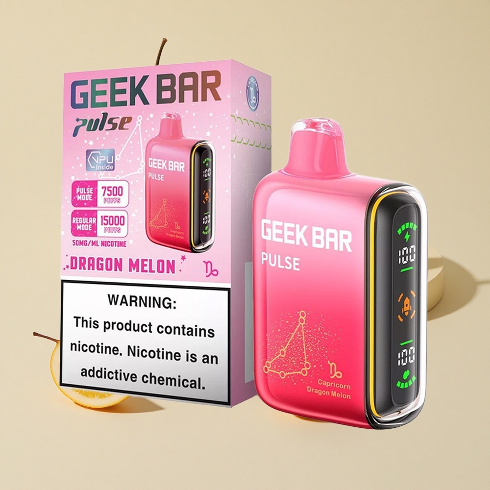 ענבים ותפוחים GEEK BAR Pulse 15,000 שאיפות Zodiac Edition 16ML נוזל 5% ניקוטין 650 mAh