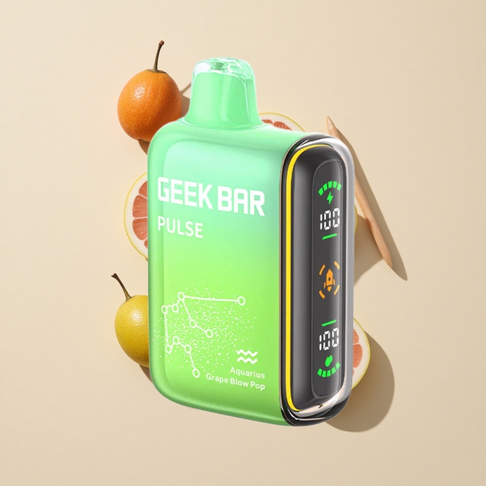 ענבים ותפוחים GEEK BAR Pulse 15,000 שאיפות Zodiac Edition 16ML נוזל 5% ניקוטין 650 mAh