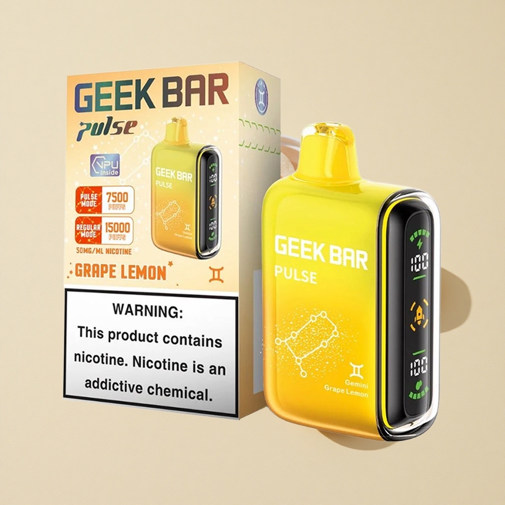 ענבים ותפוחים GEEK BAR Pulse 15,000 שאיפות Zodiac Edition 16ML נוזל 5% ניקוטין 650 mAh