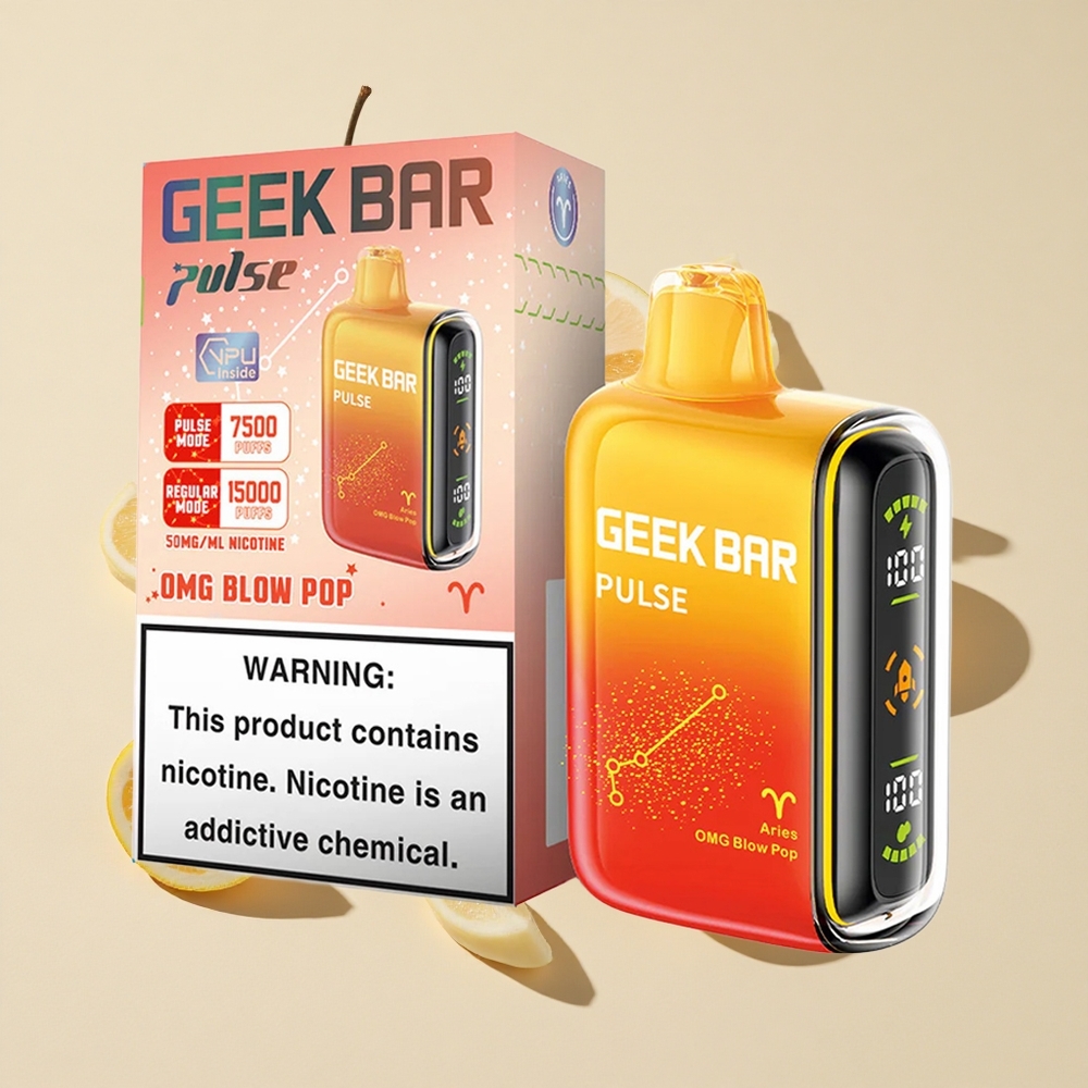 ענבים ותפוחים GEEK BAR Pulse 15,000 שאיפות Zodiac Edition 16ML נוזל 5% ניקוטין 650 mAh