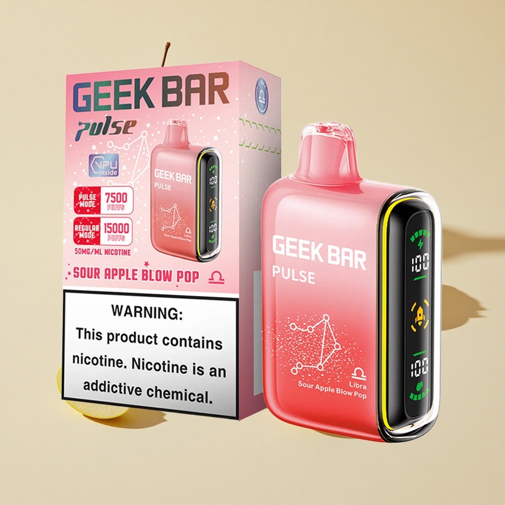 ענבים ותפוחים GEEK BAR Pulse 15,000 שאיפות Zodiac Edition 16ML נוזל 5% ניקוטין 650 mAh