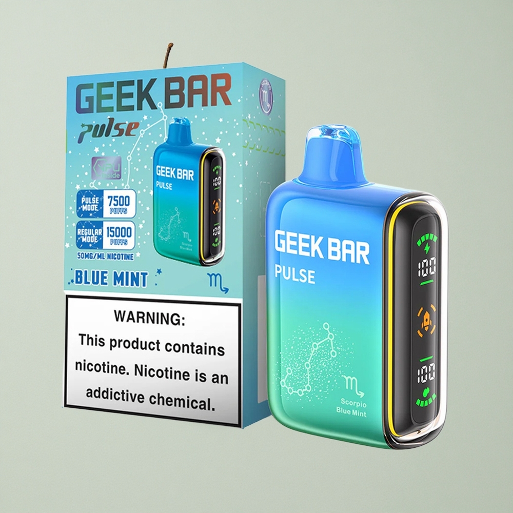 ענבים ותפוחים GEEK BAR Pulse 15,000 שאיפות Zodiac Edition 16ML נוזל 5% ניקוטין 650 mAh