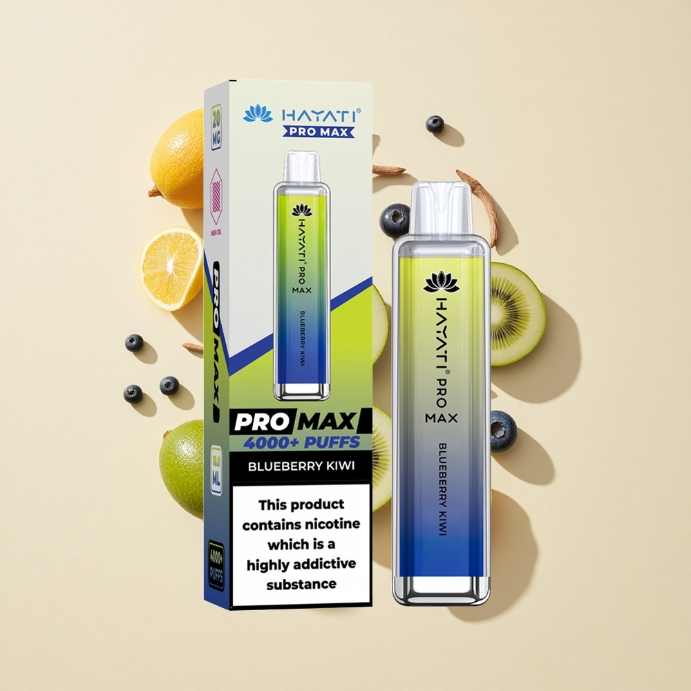בלו-ברי קיווי Hayati Pro Max 4000 מקטרות סוללה נטענת 1400mAh