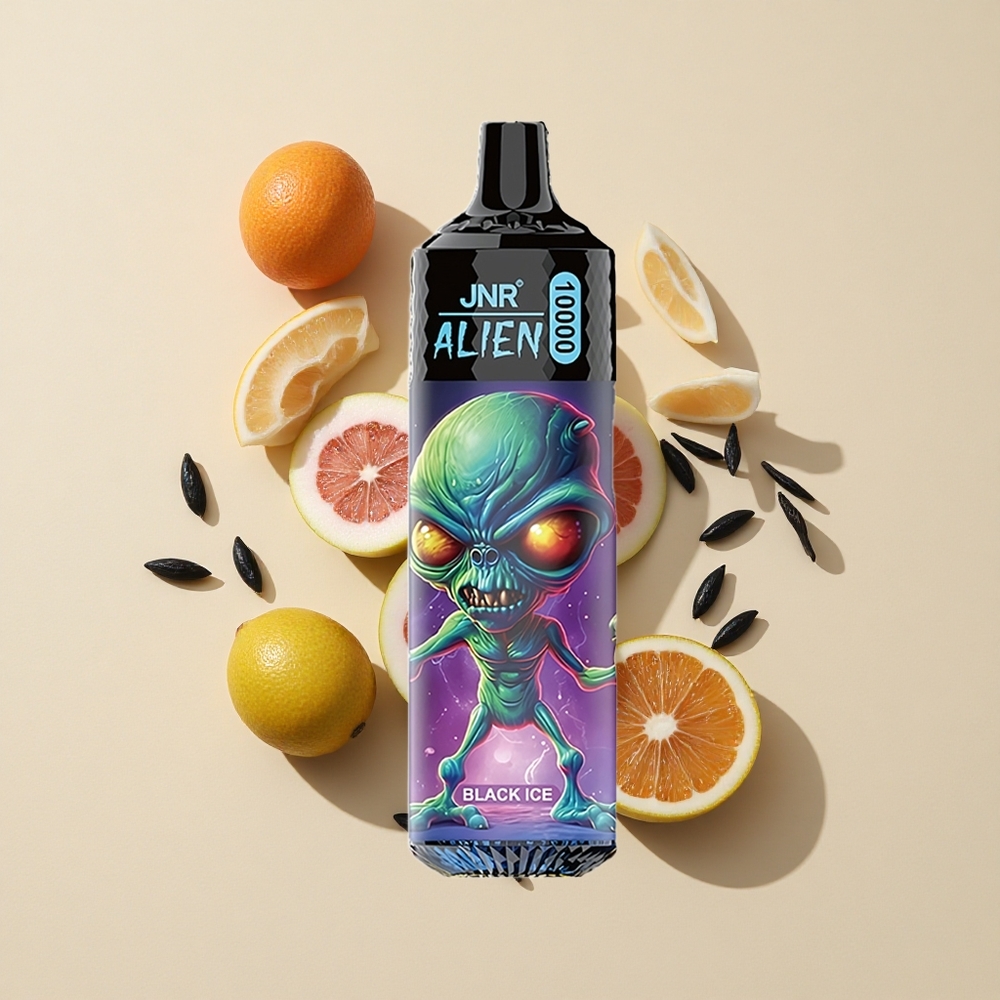 קרח שחור JNR Alien 10000 Puffs מכשיר אידוי חד פעמי עם סוללת 850mAh