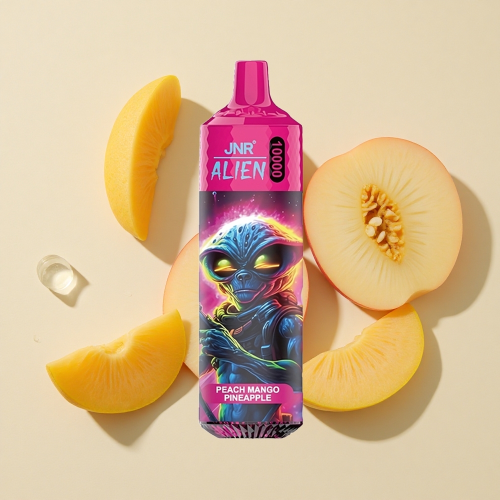 אפרסק מנגו אננס JNR Alien 10000 Puffs מכשיר אידוי חד פעמי עם סוללת 850mAh