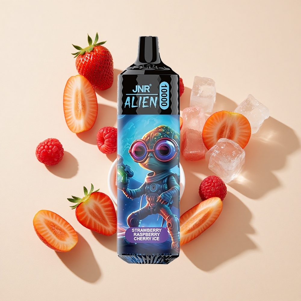 תות פטל דובדבן קרח JNR Alien 10000 Puffs סוללה 850mAh