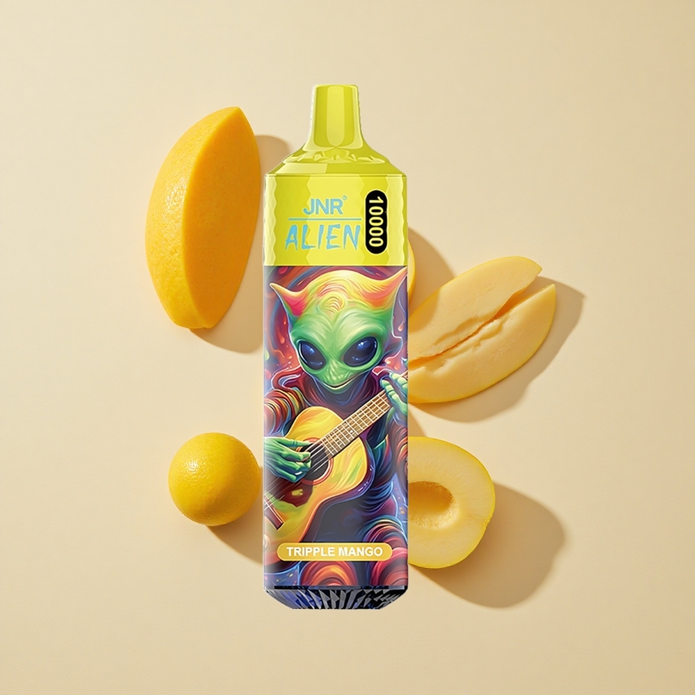 שילוב מנגו משולש JNR Alien 10000 Puffs מכשיר אידוי חד פעמי עם סוללת 850mAh