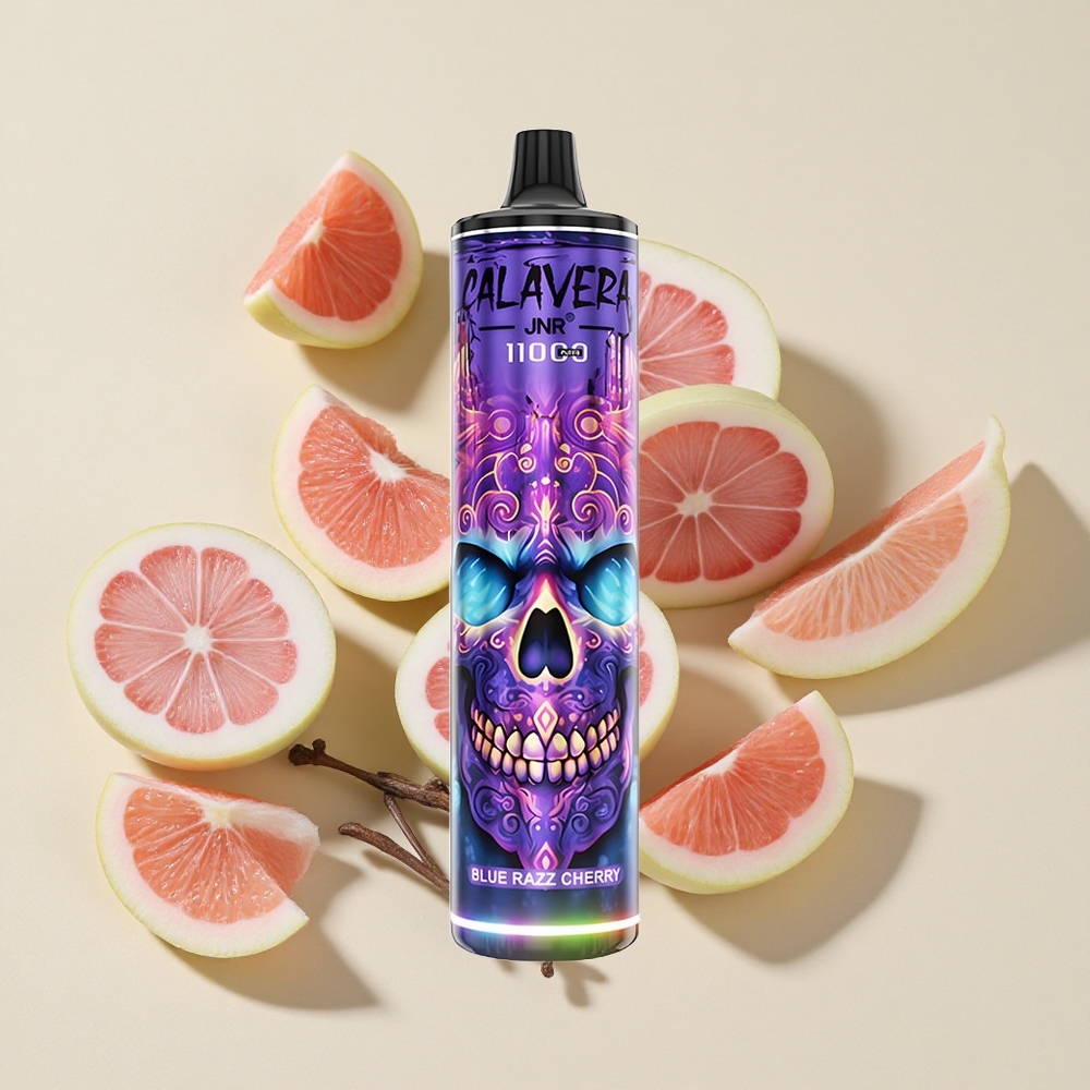 Blue Razz Cherry JNR Calavera 11000 Puffs ואפי חד פעמי 21ml קיבולת נוזלים