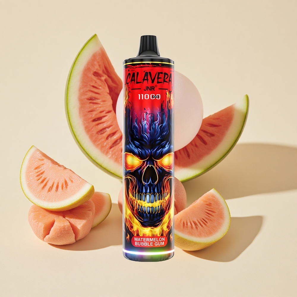 אבטיח מסטיק בועות JNR Calavera 11000 Puffs 21ml E-Liquid Capacity
