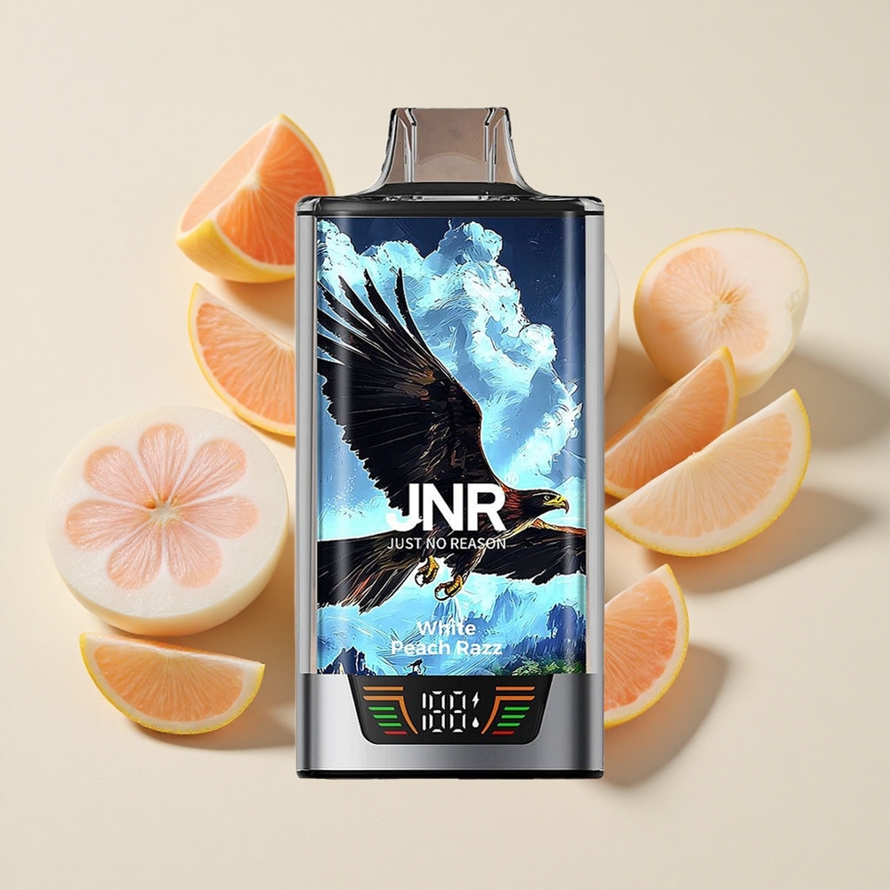 אפרסק לבן פטל JNR Falcon Pro 28000 חד פעמי 30ml טעון מראש
