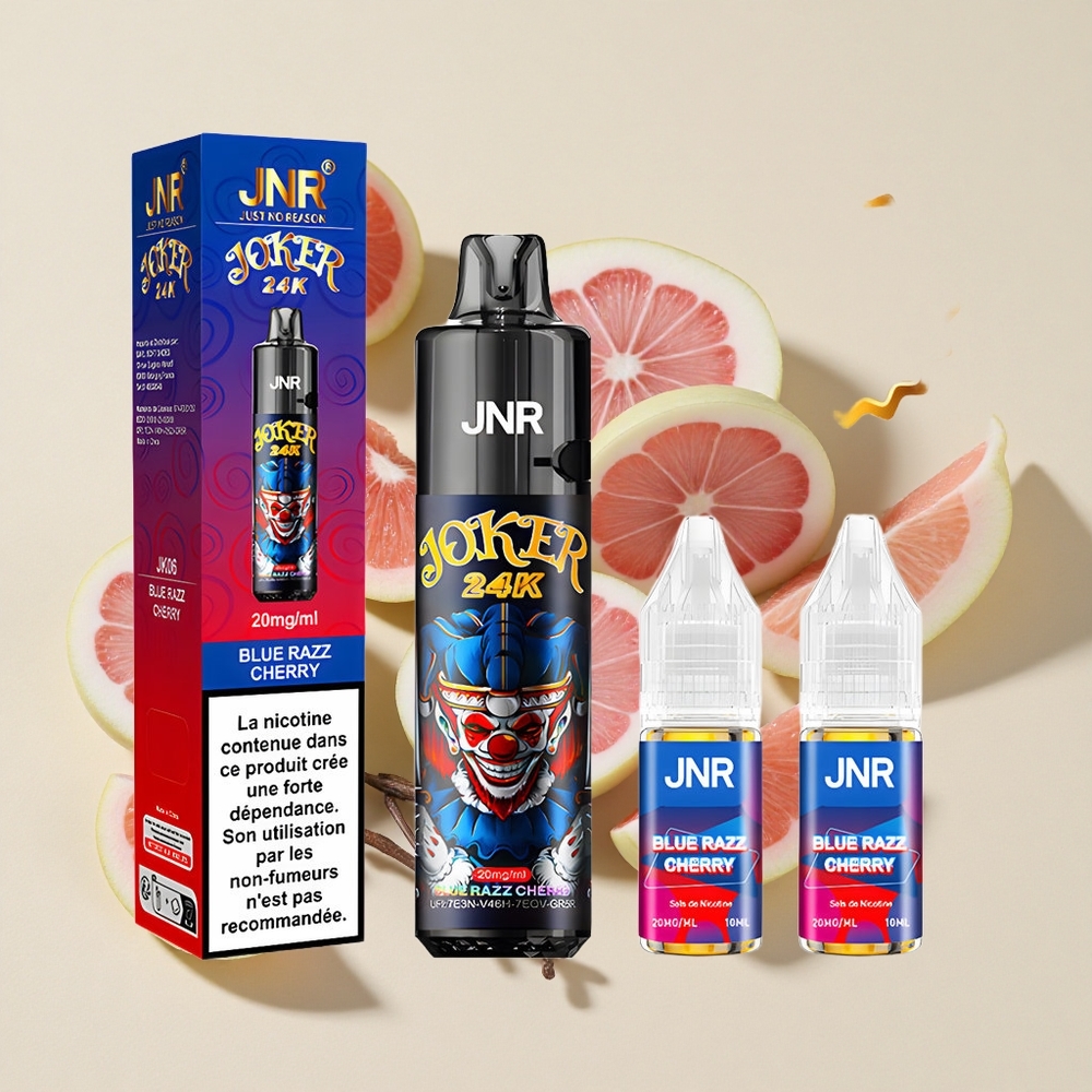 Blue Razz Cherry (כחול פטל דובדבן) JNR Joker 24K Puffs ואפי חד פעמי 24000 Puffs (24000 שאיפות)