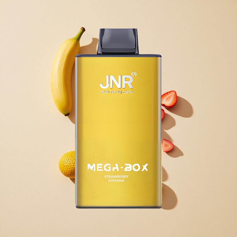 תות בננה JNR מגה בוקס 25000 מקטרות סיגריה אלקטרונית חד פעמית 30ml קיבולת נוזל