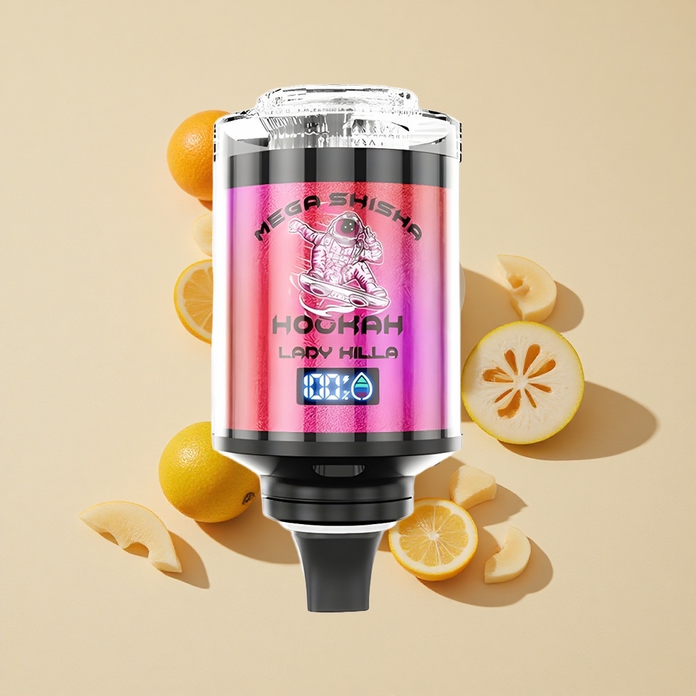 גילדת הנשים JNR Mega Shisha Hookah 100K 100,000 משיכות 2200mAh סוללה נטענת