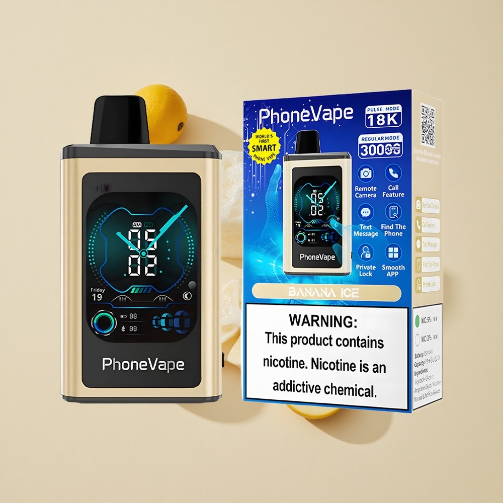 בננה קרח JNR PhoneVape 30000 מקטרות סוללה נטענת 850mAh Type-C