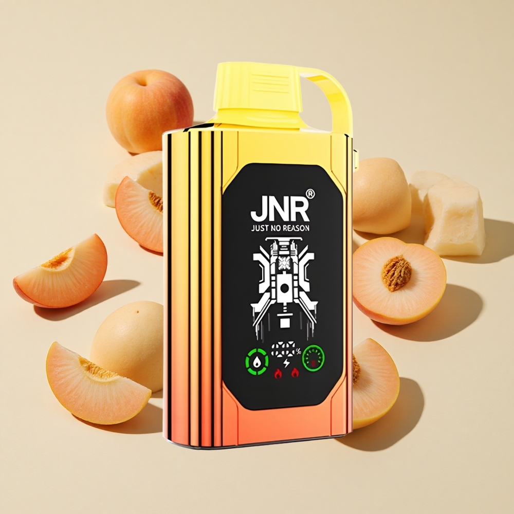 עסיסי אפרסקים JNR Shisha Hookah Box 20500 Puffs ואפי חד פעמי 1000mAh