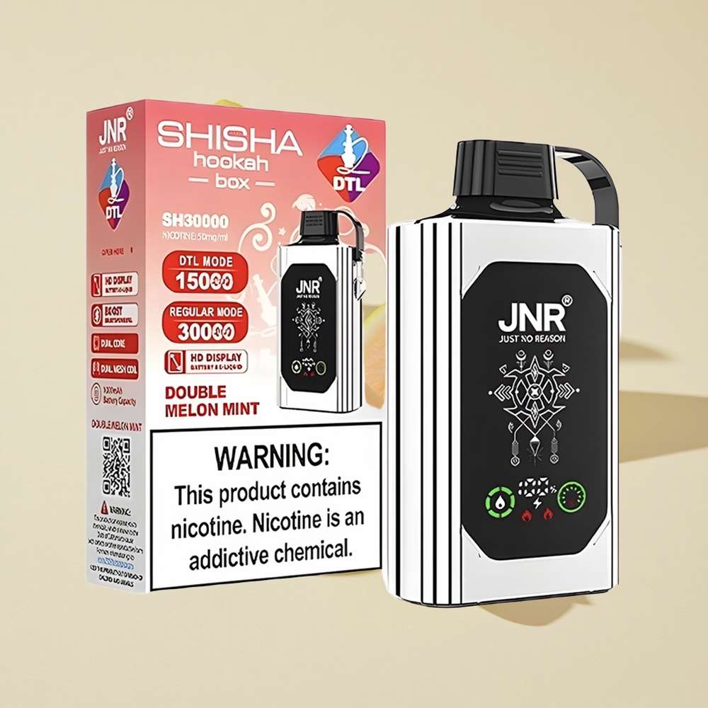 מלון כפול נענע JNR Shisha Hookah Box 20500 Puffs ואפי חד פעמי HD Display סוללה 1000mAh נוזל 25ml