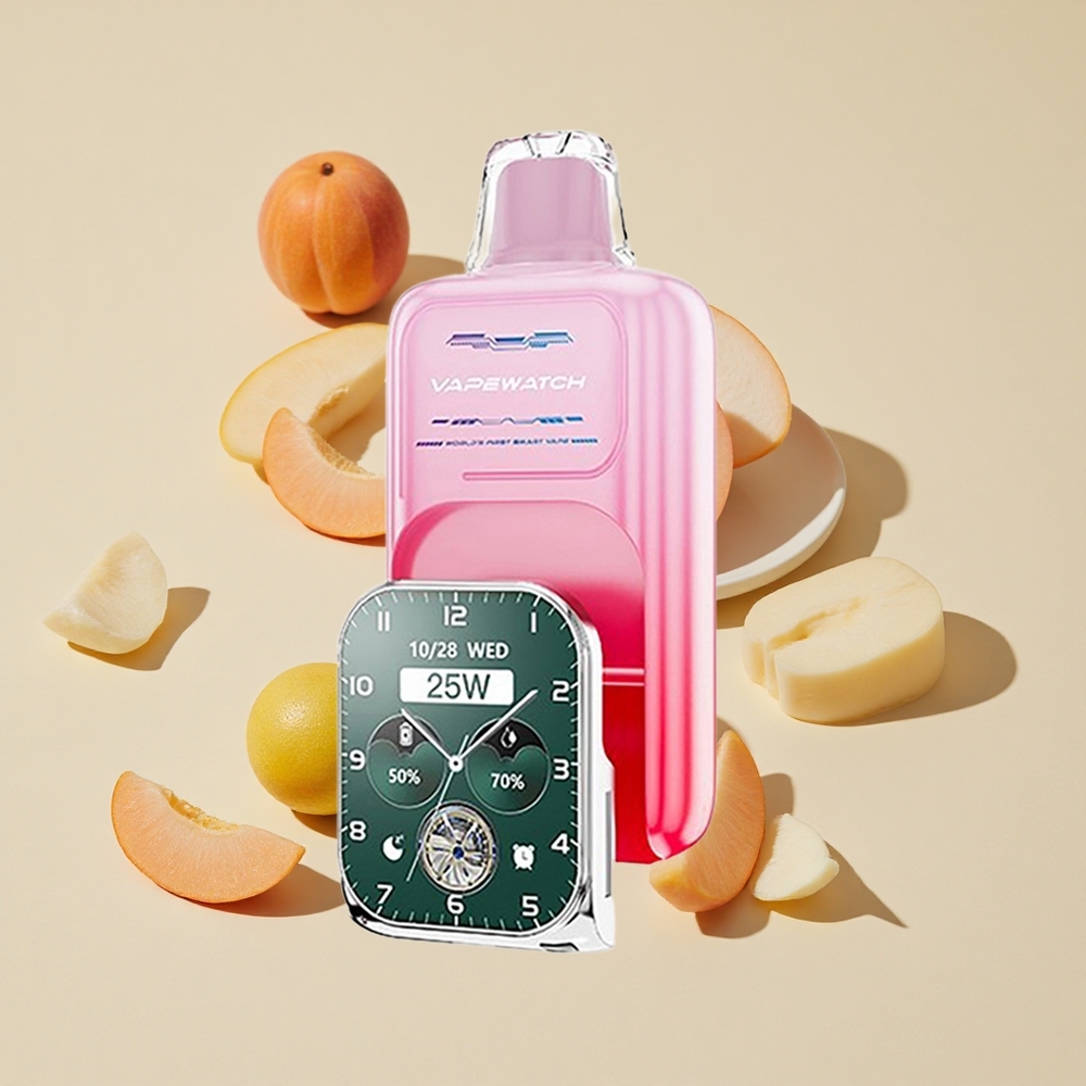 אפרסק ג'ורג'יה JNR VapeWatch 30000 מקטרות סוללה 1000mAh