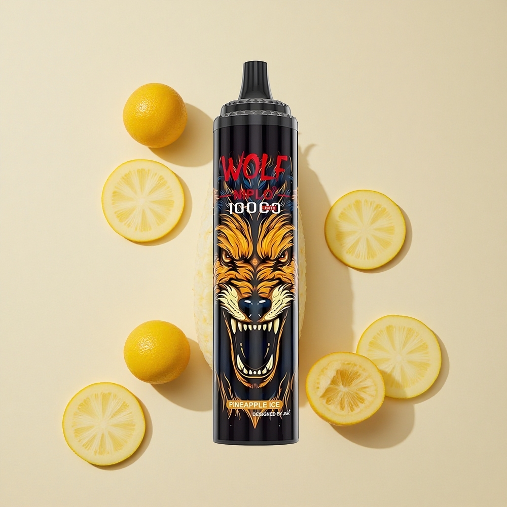 אננס קרח JNR Wolf Niplo 10000 Puffs 1.0 אוהם סליל רשת 650mAh קיבולת סוללה 20ml