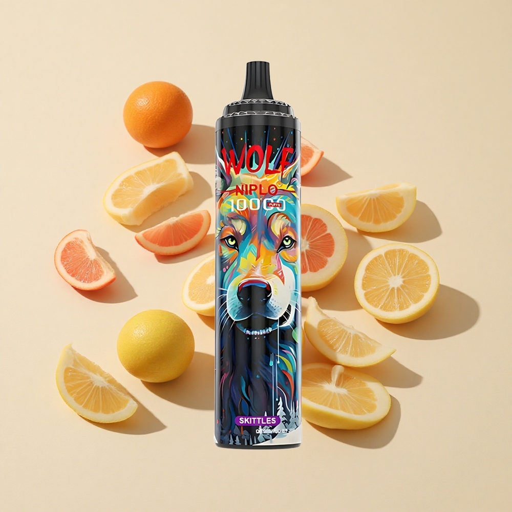 סקיטלס JNR Wolf Niplo 10000 Puffs מסיר חד פעמי עם סוללה 650mAh, נוזל 20ml, סליל 1.0 אוהם, Type-C טעינה מהירה