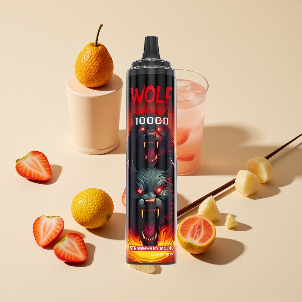 תות מוחיטו JNR Wolf Niplo 10000 Puffs סוללה 650mAh נוזל 20ml