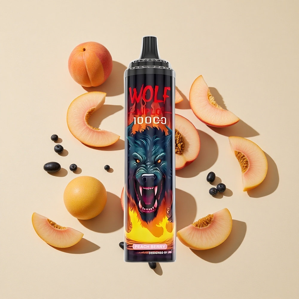 אפרסק פירות יער JNR Wolf Niplo 10000 Puffs סוללה 650mAh