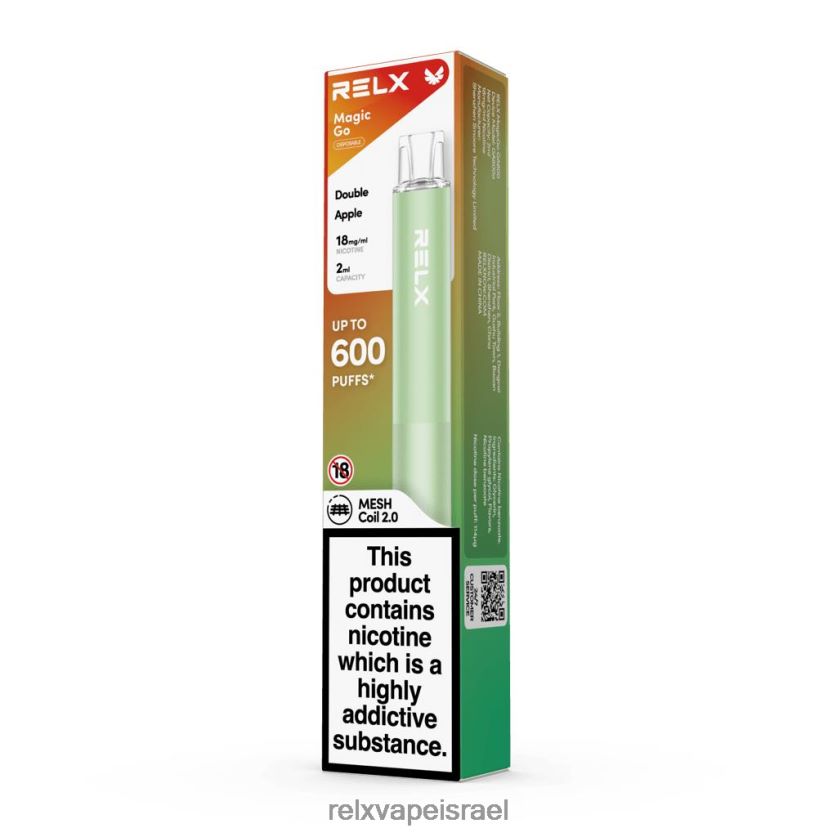 RELX Price | RELX MagicGo ga600 תפוח כפול 20NZ0T50