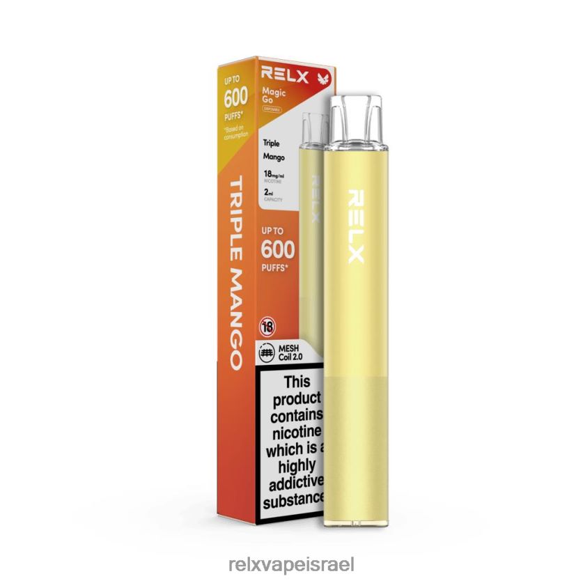 RELX Vape Disposable | RELX MagicGo ga600 מנגו משולש 20NZ0T47