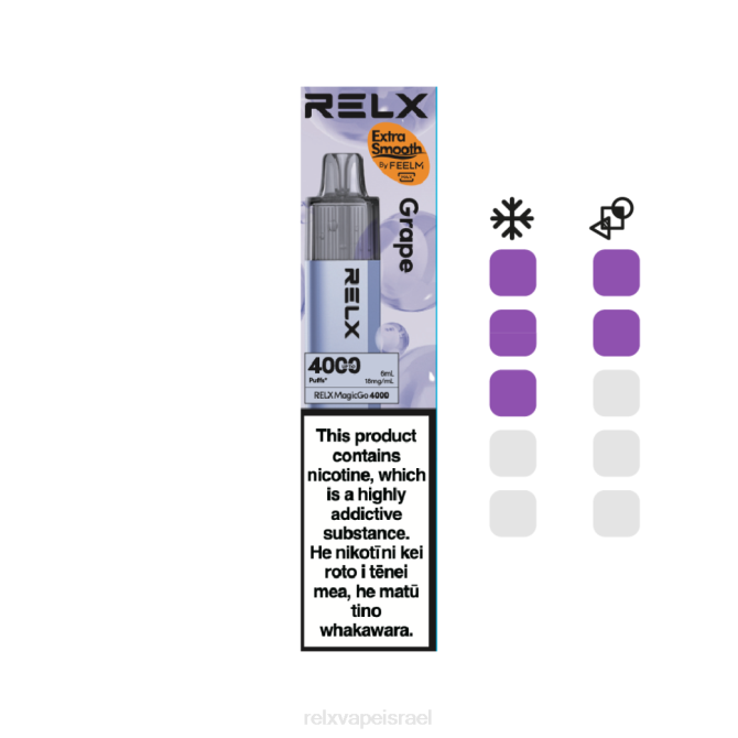 Relx Vape Disposable 6ZNJ6 RELX MagicGo 4000 וואפ חד פעמי עַנָב