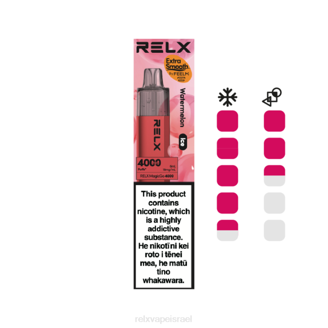 Relx Vape Price 6ZNJ7 RELX MagicGo 4000 וואפ חד פעמי אבטיח (קרח)