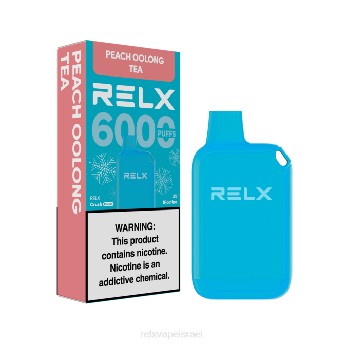 Relx Online Shop 6ZNJ10 RELX Crush Pocket 6000 קפואים תה אולונג אפרסק