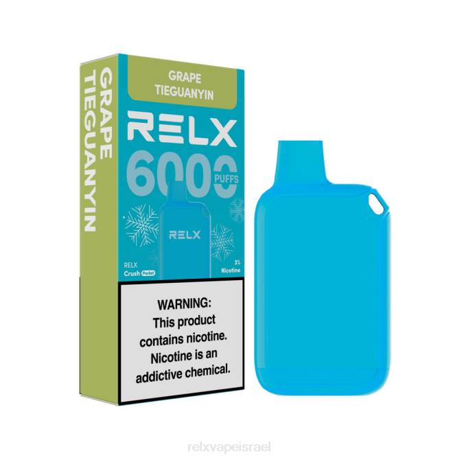 Relx Pods For Sale 6ZNJ18 RELX Crush Pocket 6000 קפואים ענבים tieguanyin