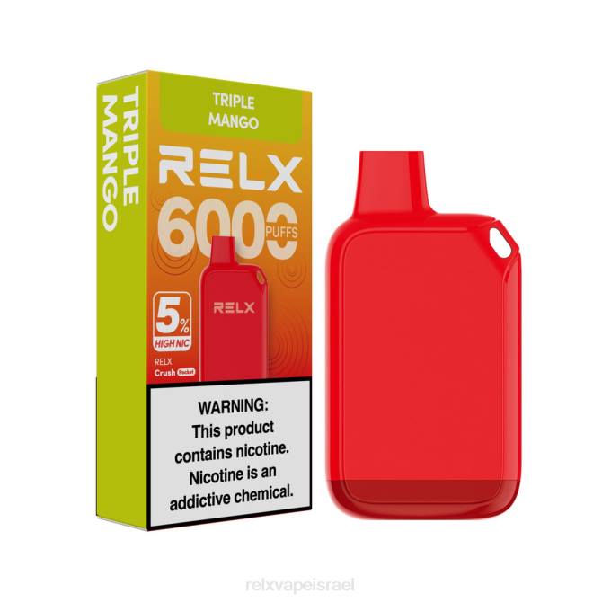 Relx Vape Disposable 6ZNJ26 RELX Crush Pocket 6000 5% גבוה nic מנגו משולש